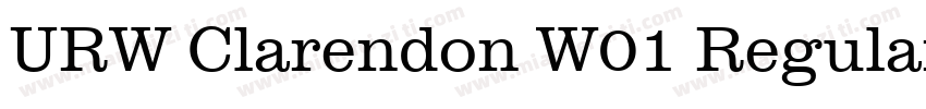URW Clarendon W01 Regular字体转换
